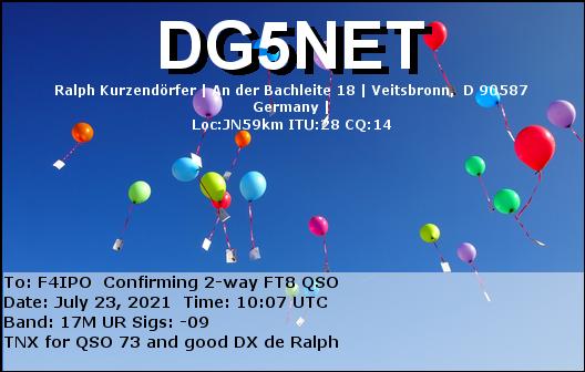 QSL de DG5NET