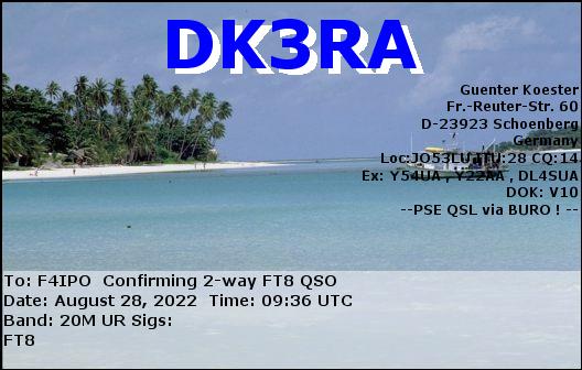 QSL de DK3RA