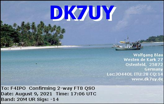 QSL de DK7UY