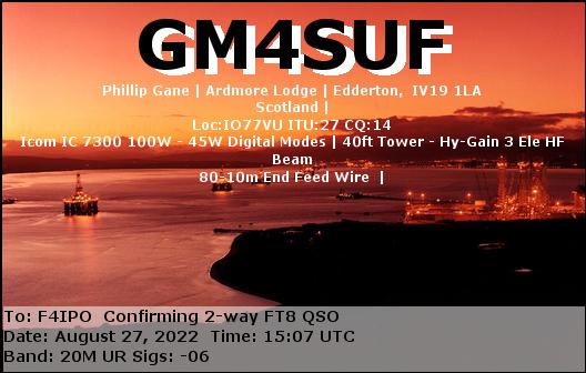 QSL de GM4SUF