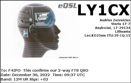QSL de LY1CX