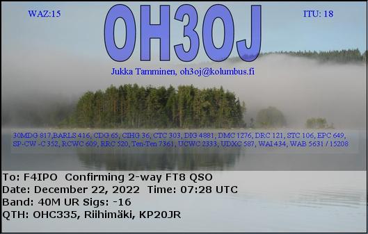 QSL de OH3OJ