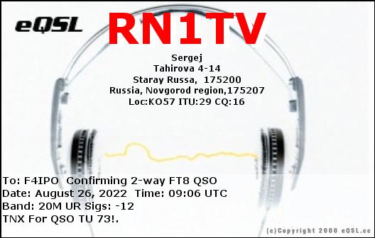 QSL de RN1TV
